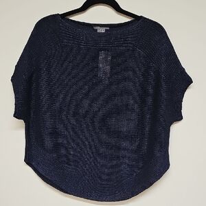 Vince Navy Blue Ballet Neck Kimono Crop Sweater, NEW, Size Medium